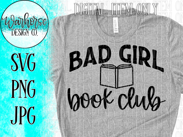 Bad girl Book club PNG SVG