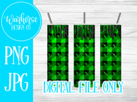 Bat Plaid & Glitter Drip Digital Tumbler Wrap Bundle PNG JPEG