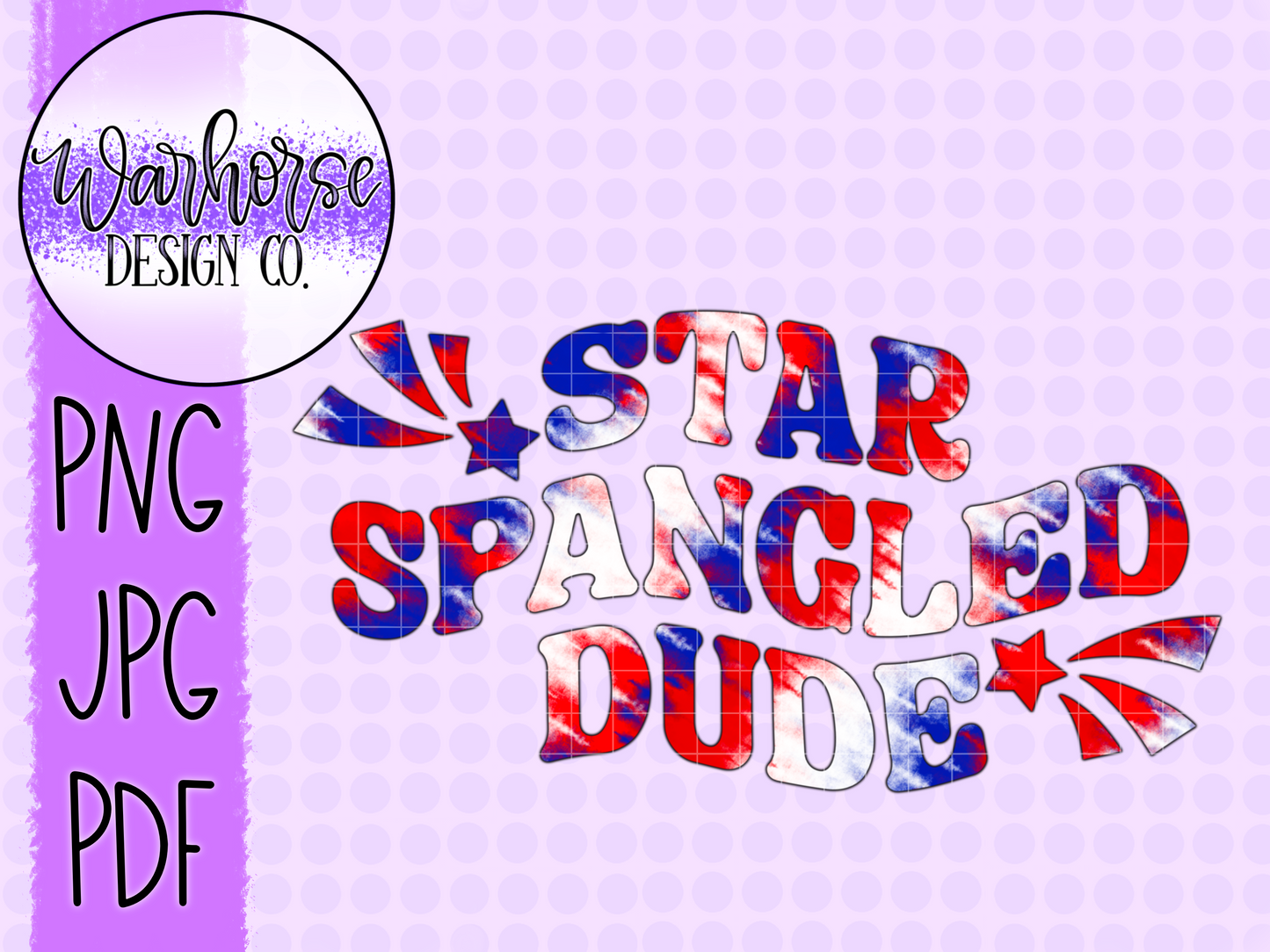 Star Spangled Dude PNG JPEG PDF