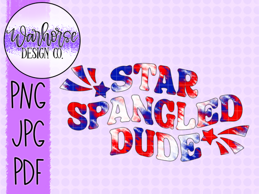 Star Spangled Dude PNG JPEG PDF