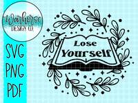 Lose Yourself in a Book SVG PNG PDF