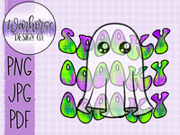 Spooky little ghost PNG JPEG PDF