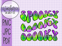 Spooky Ooky Tie-dye PNG JPEG PDF