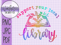 Support your local library (Speckled) PNG JPEG PDF