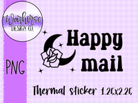 Happy Mail Packaging Sticker PNG File