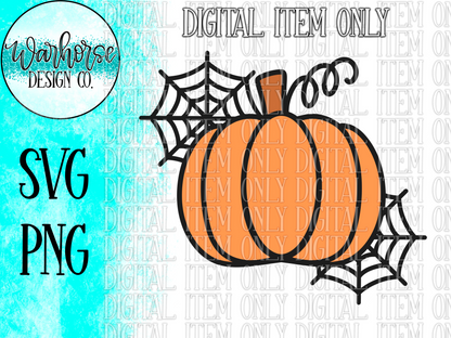 Pumpkin Web SVG PNG PDF