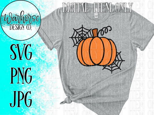 Pumpkin Web SVG PNG PDF
