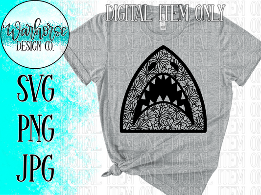 Shark Mandala SVG PNG PDF