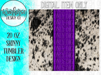 Cowhide & Leather- Purple Digital Tumbler Wrap PNG JPEG