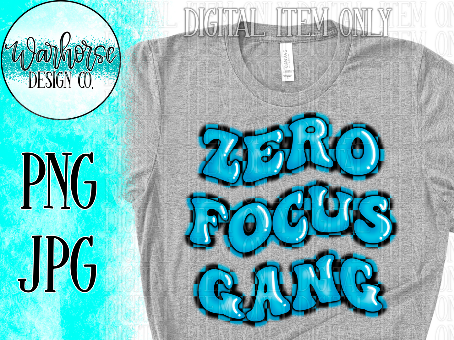 Zero focus gang blue PNG JPEG
