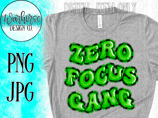 Zero focus gang Green PNG JPEG