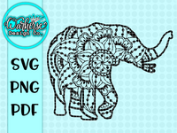Elephant Mandala SVG PNG PDF