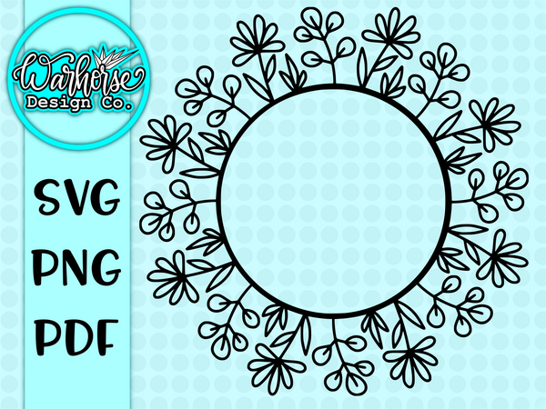 Floral Circle SVG file