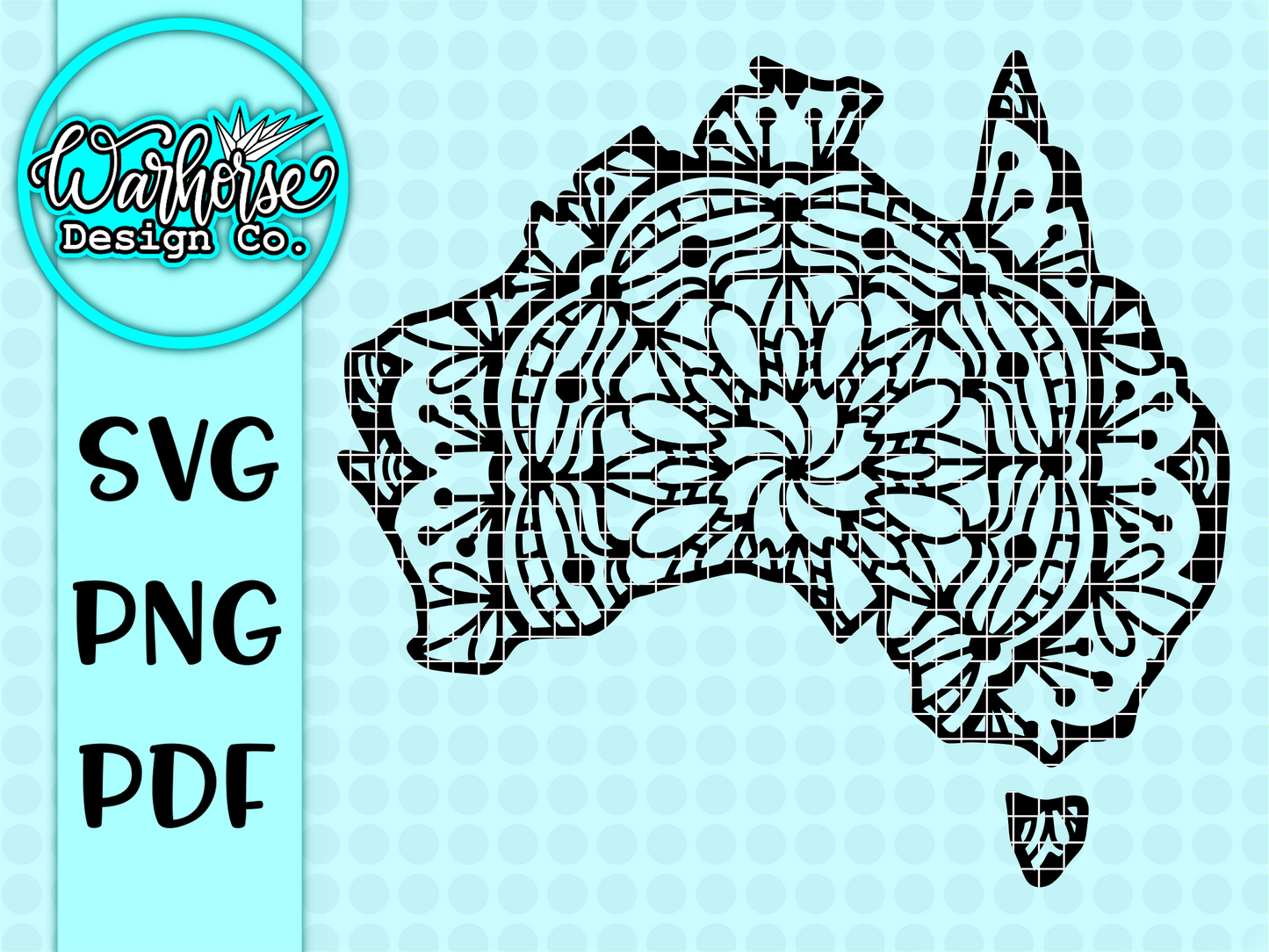 Australia Mandala SVG PNG PDF
