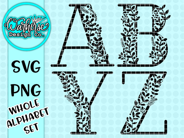Monogram Alphabet SVG bundle