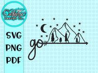 Go Mountains SVG PNG PDF