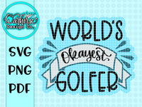 World's Okayest Golfer SVG PNG PDF