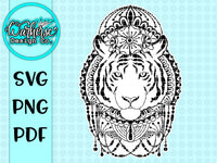 Tiger Mandala SVG PNG PDF
