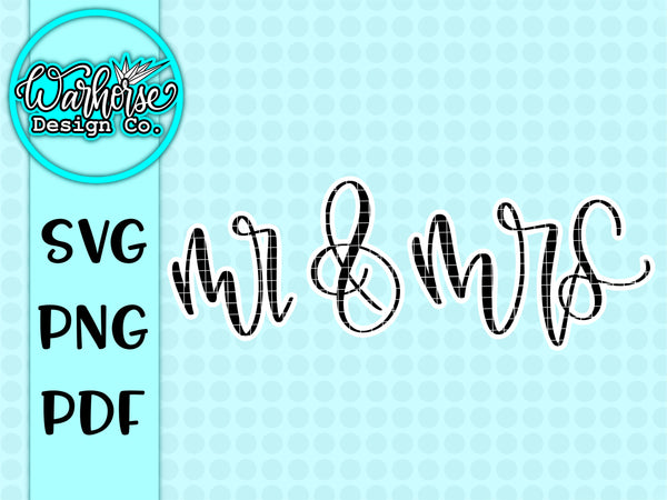 Mr & Mrs Svg PNG PDF