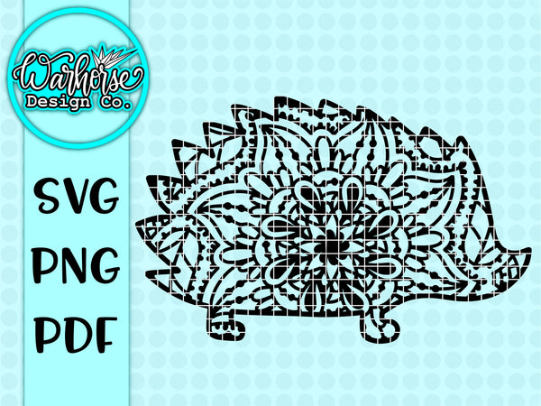 Hedgehog Mandala SVG PNG PDF