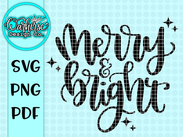 Merry and Bright SVG PNG PDF