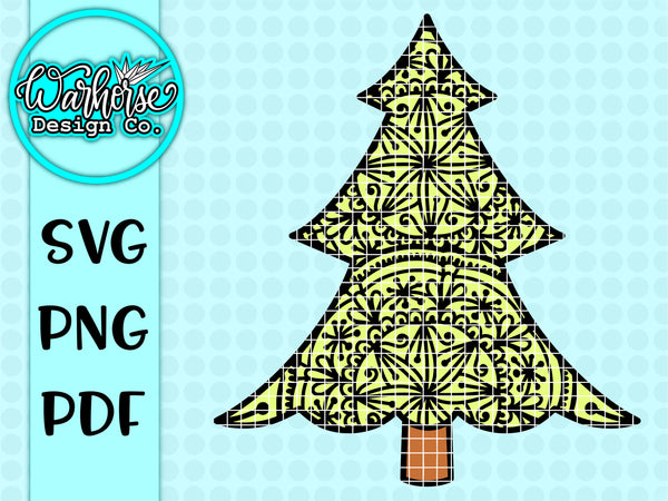 Christmas tree mandala SVG PNG PDF