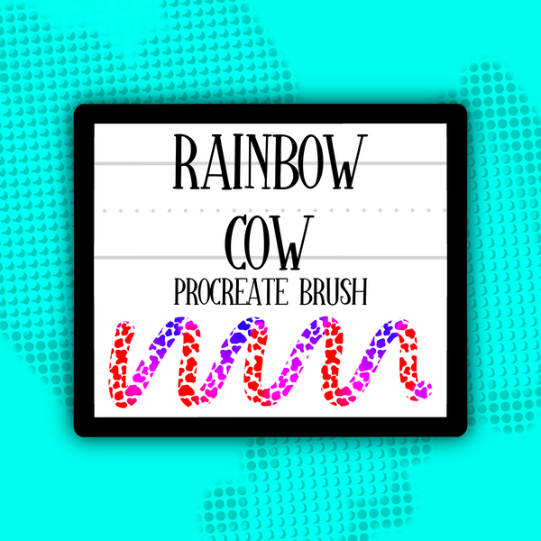 Rainbow Cow Print PROCREATE BRUSH