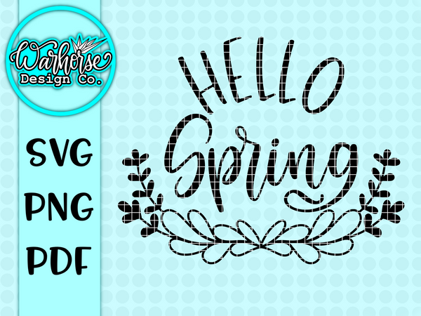 Hello Spring SVG PNG PDF