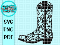 Cowboy Boot Mandala SVG PNG PDF