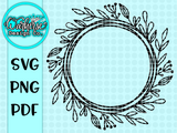 Botanical Wreath Duo SVG PNG PDF