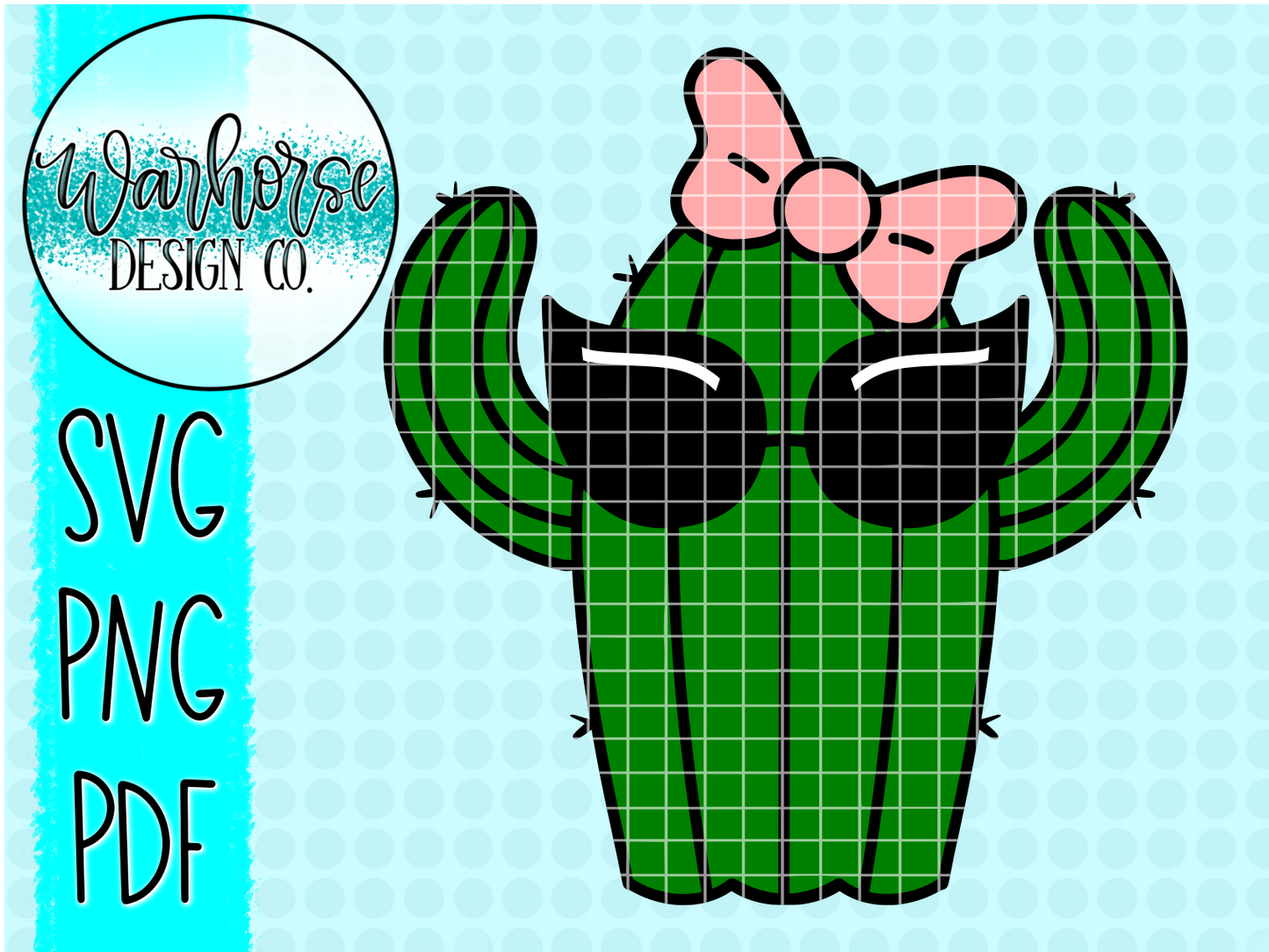 Cactus Sunglasses SVG PNG PDF