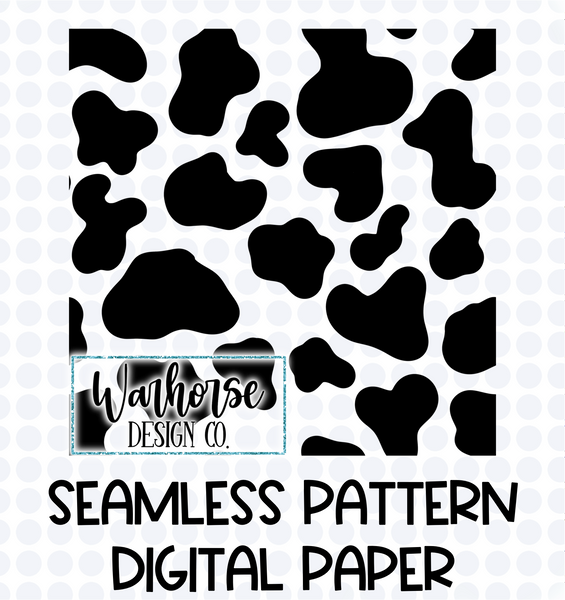 Cow Print Seamless Pattern/Digital Paper